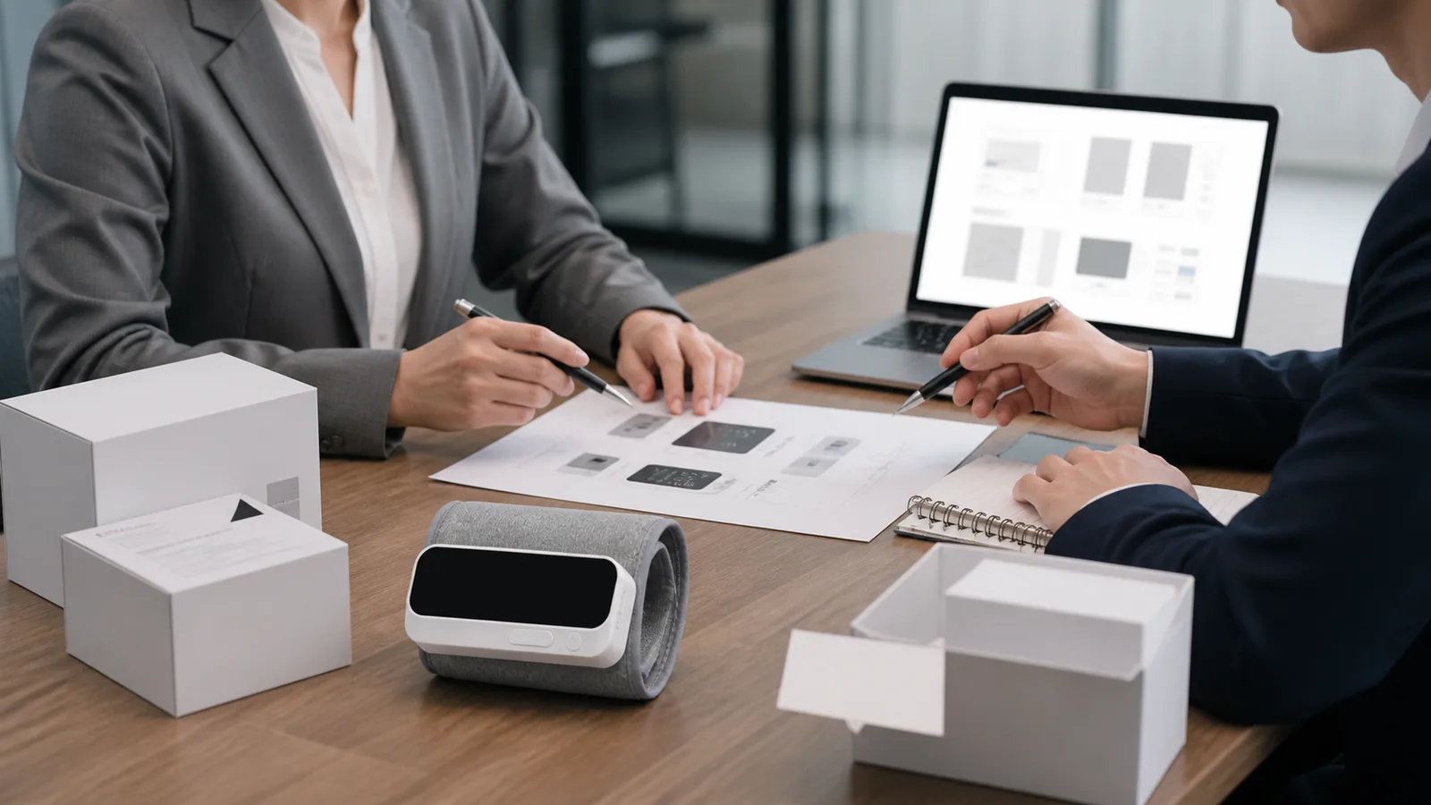 Private-label packaging and manufacturer communication for blood pressure monitors
