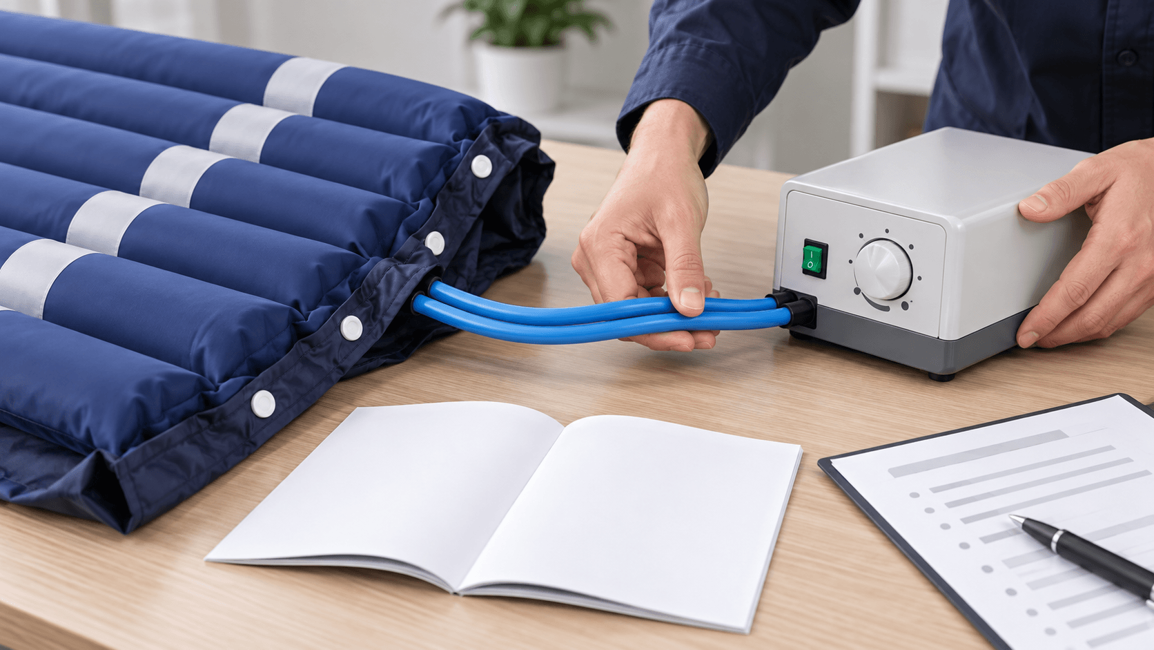 Alternating pressure mattress pump and hose connection review