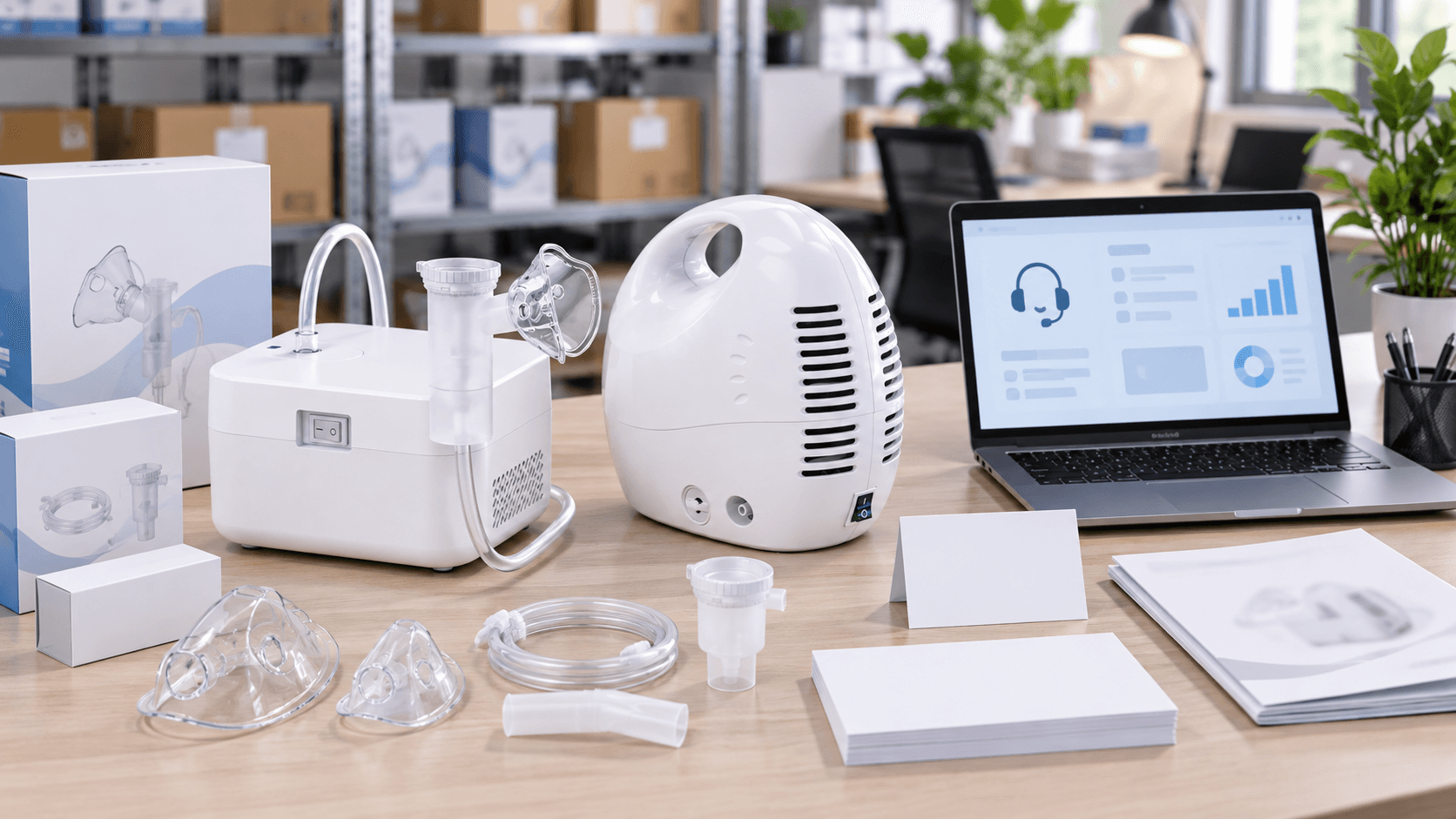 Compressor nebulizer after-sales support materials reviewed by distributor team