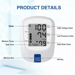 AXD-808 Upper-Arm Blood Pressure Monitor product view 4