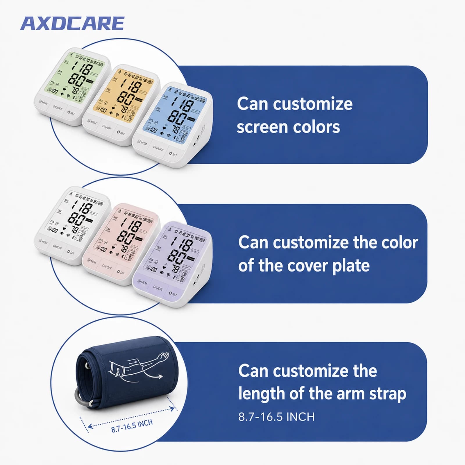 AXD-867 Upper-Arm Blood Pressure Monitor product detail 2