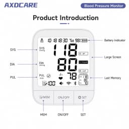 AXD-867 Upper-Arm Blood Pressure Monitor product view 2