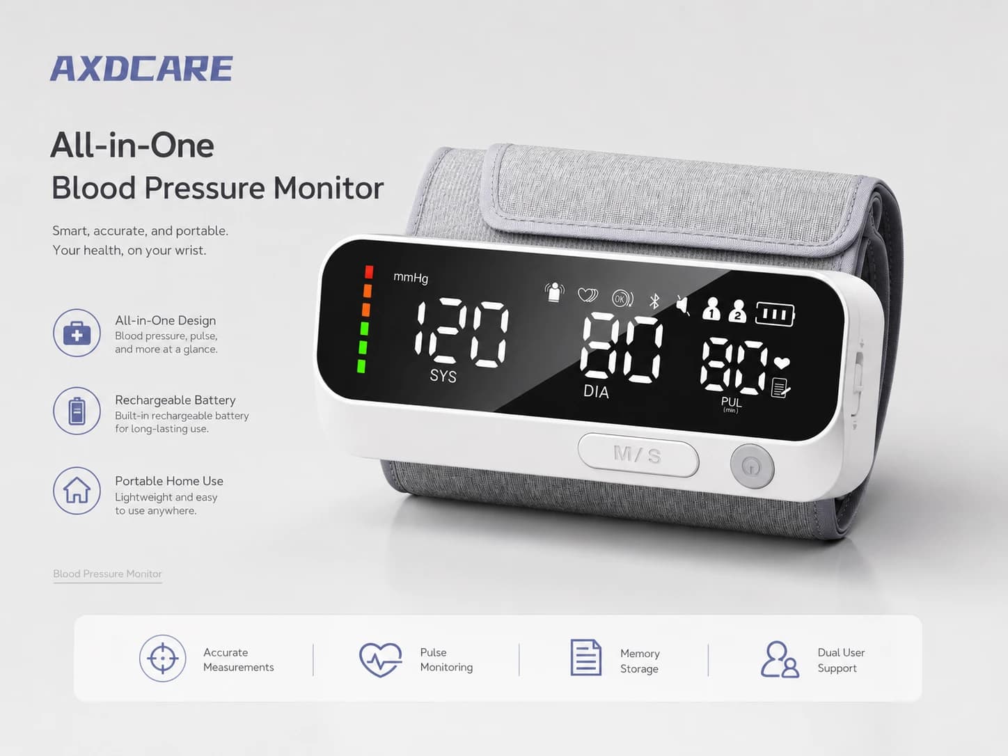 AXD-BP860 LED Upper-Arm Blood Pressure Monitor product detail 2