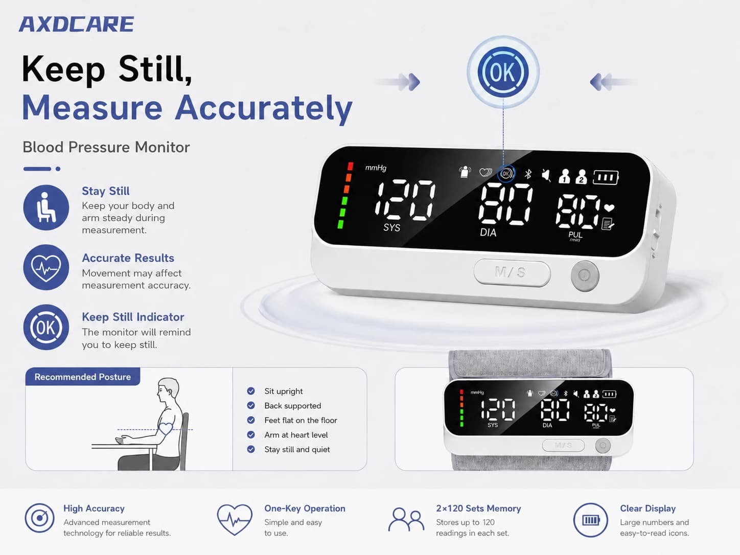 AXD-BP860 LED Upper-Arm Blood Pressure Monitor product detail 5