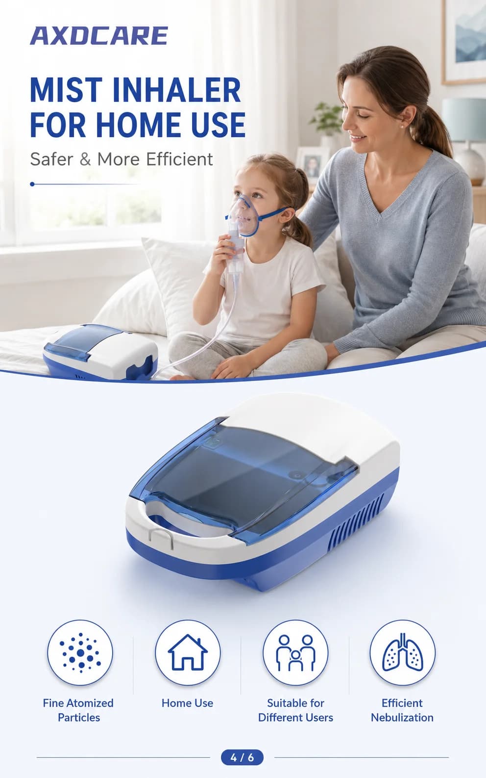 AXD-NB301B Medical Compressor Nebulizer product detail 1