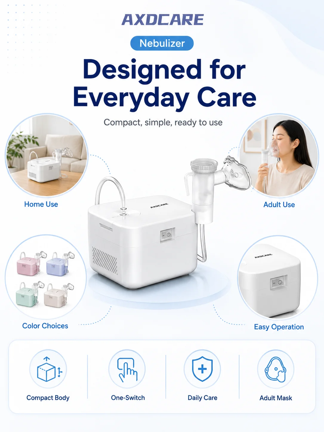 AXD-NB307 Medical Compressor Nebulizer product detail 1