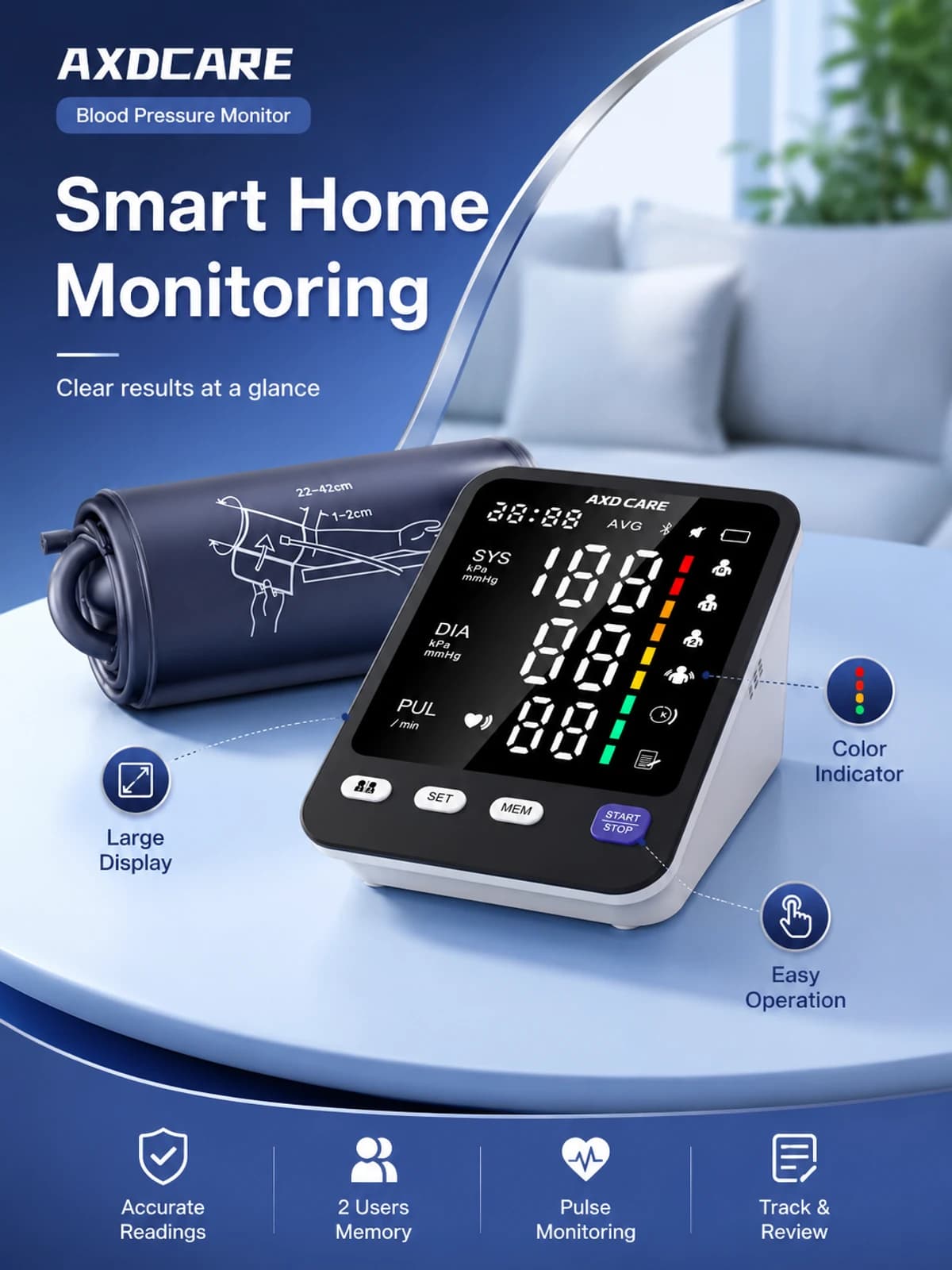BP05-LED Upper-Arm Blood Pressure Monitor product detail 3
