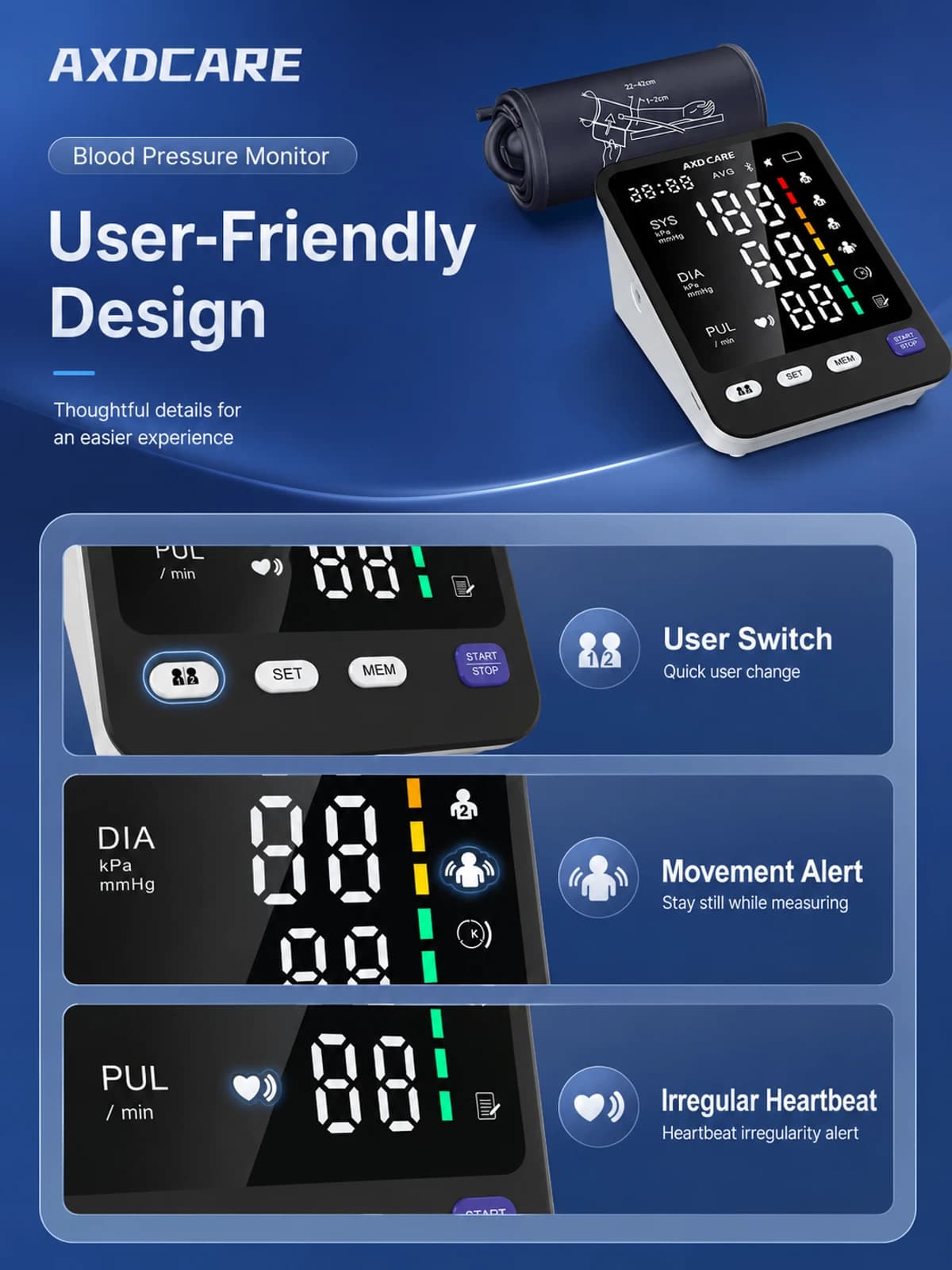BP05-LED Upper-Arm Blood Pressure Monitor product detail 4