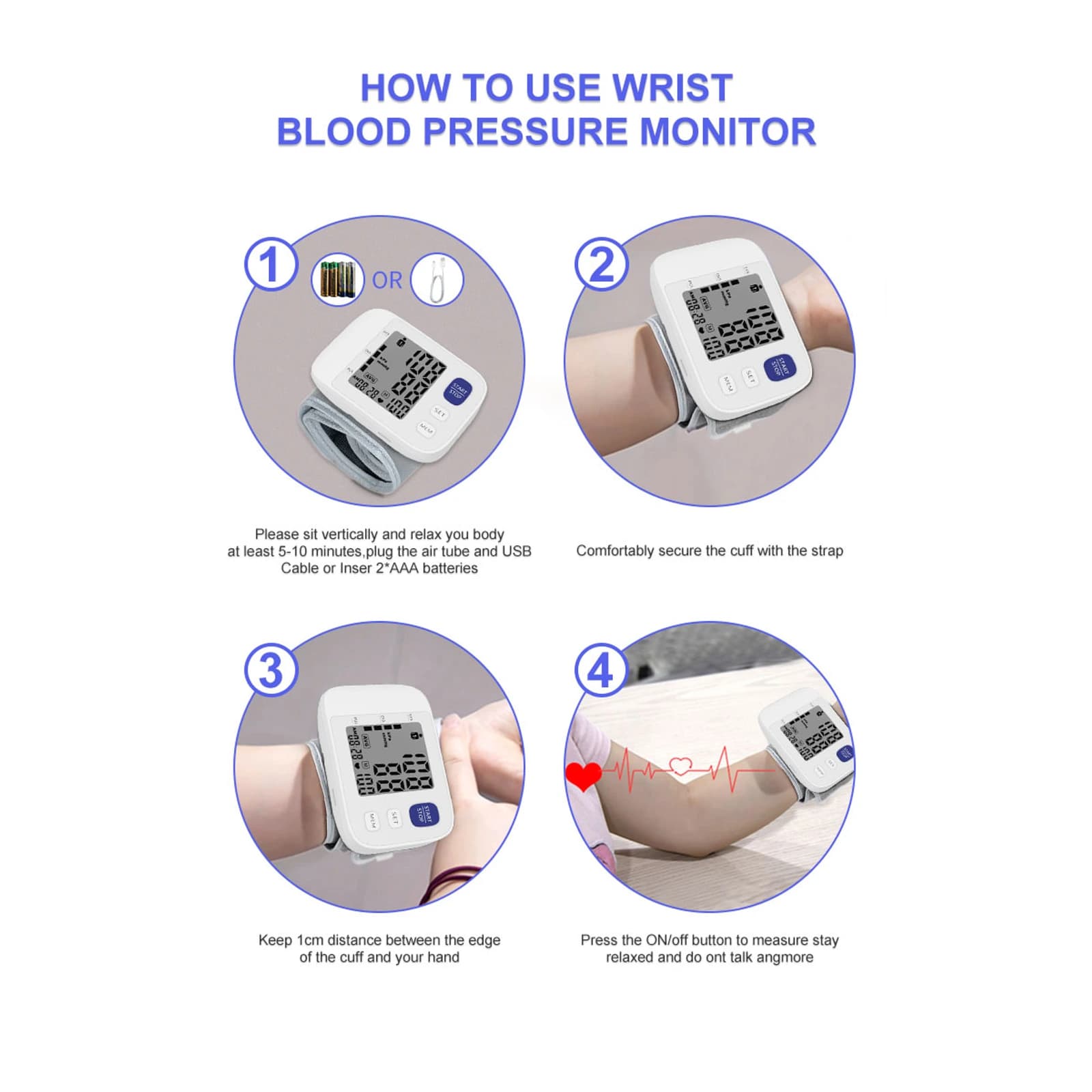 A605 Wrist Blood Pressure Monitor product detail 3