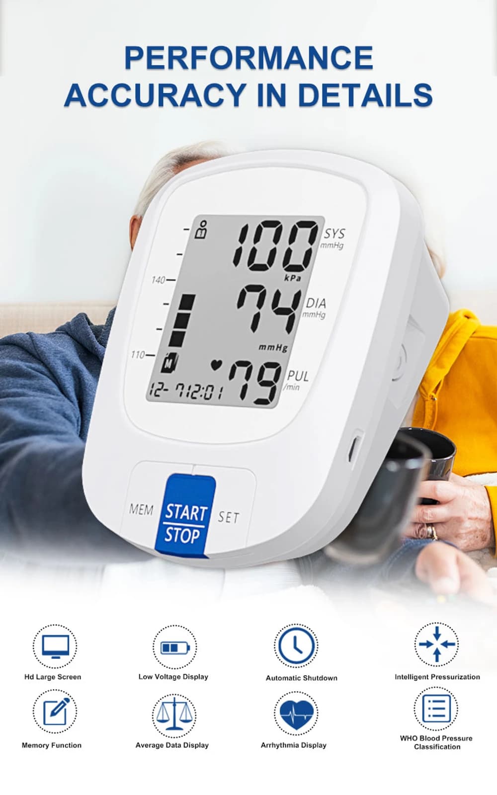 AXD-808 Upper-Arm Blood Pressure Monitor product detail 1