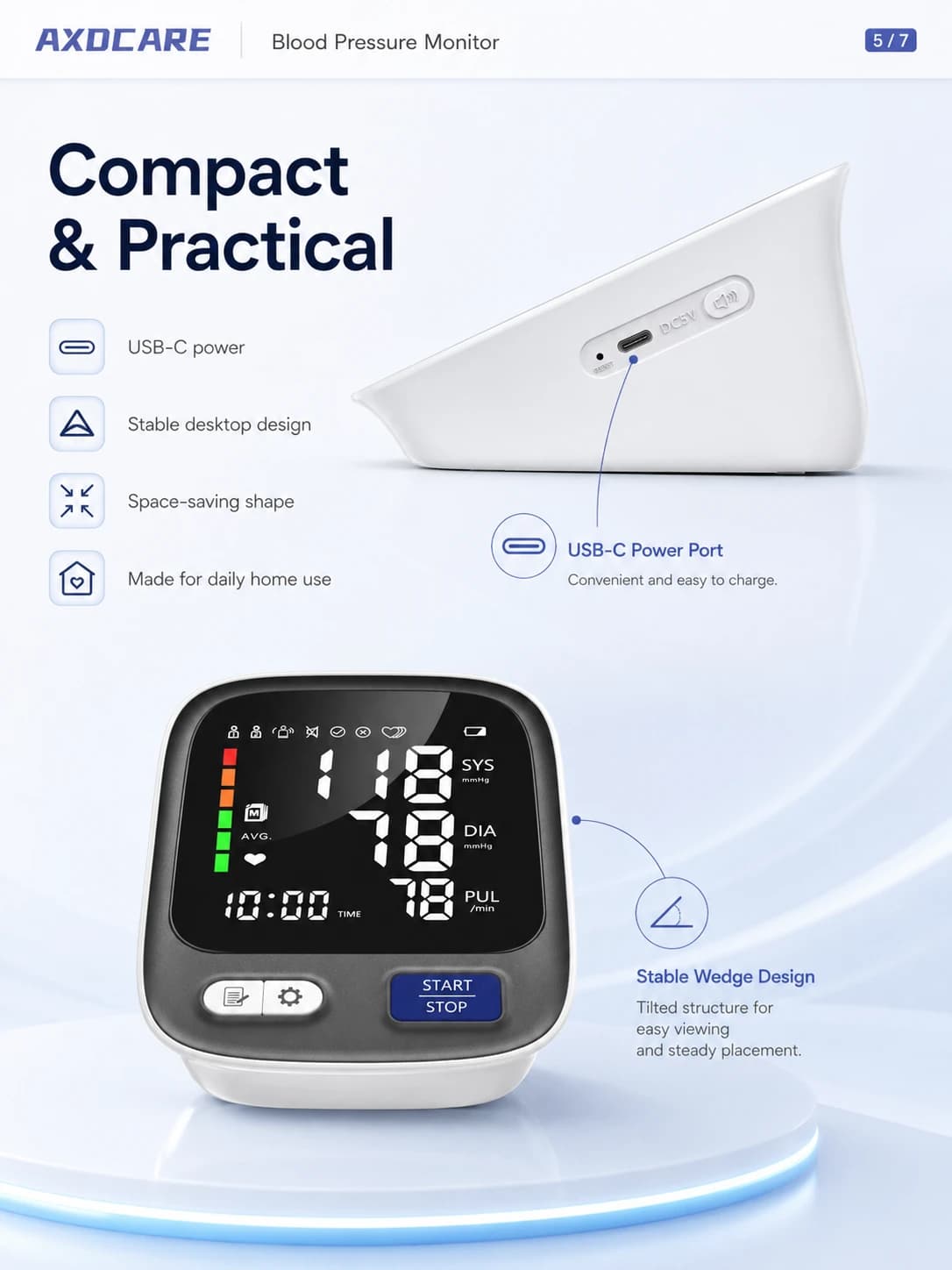AXD-BP803 LCD Arm Blood Pressure Monitor product detail 2