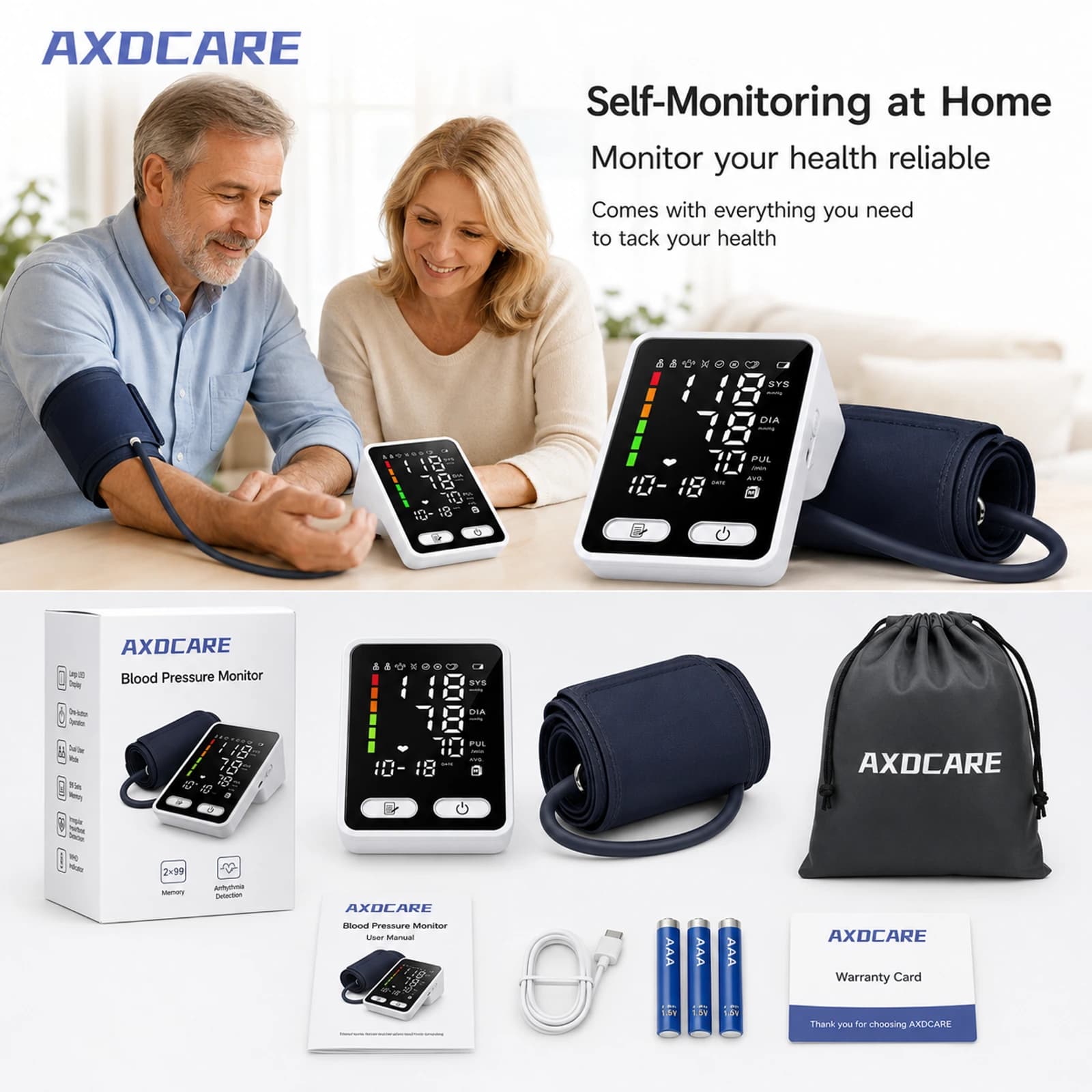 AXD-BP822 LED Upper-Arm Blood Pressure Monitor product detail 4